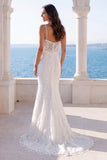 Sparkly Ivory Mermaid Maxi Wedding Dress