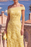 Off the Shoulder Floral Mermaid Sage Green Wedding Guest Dress With Beading
