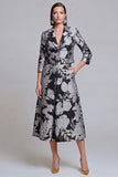 Sage Green Notched Lapel Jacquard 2-Piece Women Suits