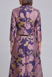 Sage Green Notched Lapel Jacquard 2-Piece Women Suits