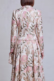 Ivory Yellow Flower Peak Lapel 2-Piece Women Suits