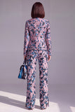 Dusty Green 3-Piece Jacquard Women Suits