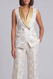 Blue Shawl Lapel 2-Piece Women Suits