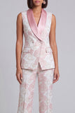 Blue Shawl Lapel 2-Piece Women Suits
