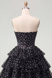 Sweetheart Corset White A-Line Tiered Ruched Homecoming Dress
