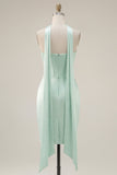 Strapless Corset Bodycon Mint Homecoming Dress with Slit