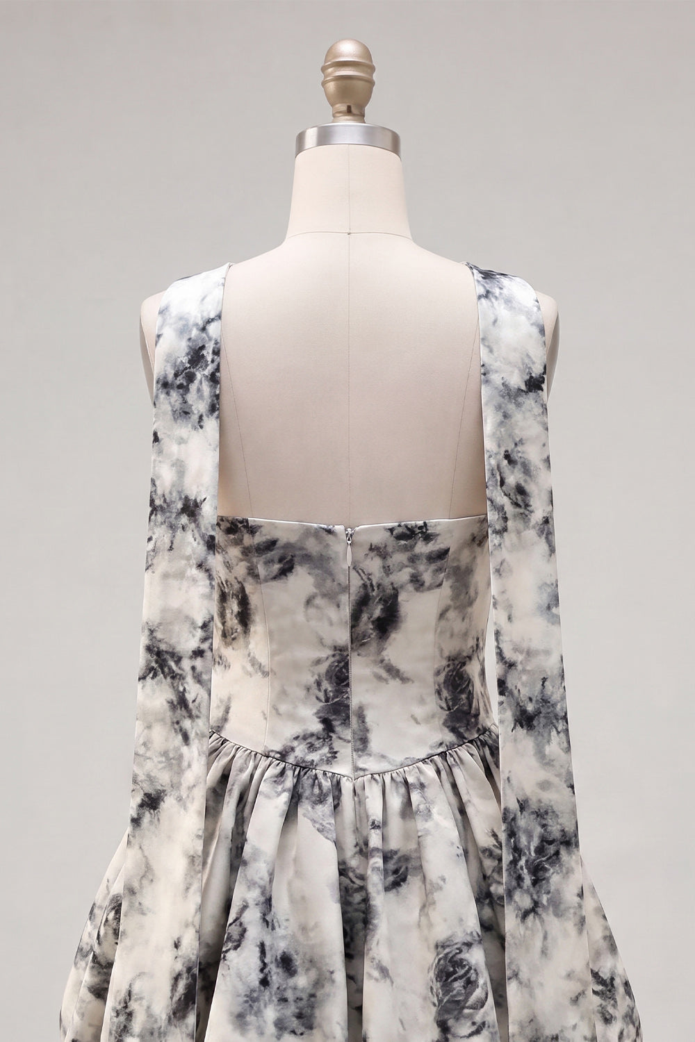 homecoming dress with neck scarf Sleek And Elevated Chiffon Scarf Neck Mini Dress