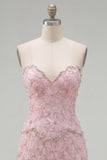 Pink Bodycon Sweetheart Homecoming Dress with Beading