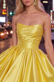 Strapless A Line Navy Mini 80s Homecoming Dress