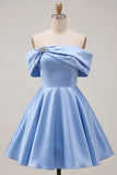 Pink Off The Shoulder A Line 80s Homecoming Dress With Beading