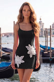 Pink Corset Bodycon Spaghetti Straps Appliqued Homecoming Dress