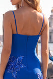 Black Corset Bodycon Spaghetti Straps Appliqued Homecoming Dress