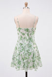 Red Floral Sweetheart A Line Ruffled Homecoming Dress