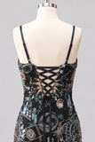Saprkly V-Neck Bodycon Green Mini Homecoming Dress