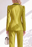 Notched Lapel Brown 2 Piece Double Breasted Women Suits