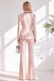 Notched Lapel Brown 2 Piece Double Breasted Women Suits