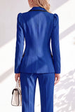 Notched Lapel Brown 2 Piece Double Breasted Women Suits