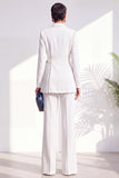 Shawl Lapel Burgundy 2 Piece Pleated Women Suits