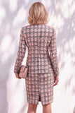 Black 2 Piece Single Buckle Long Sleeve Mini Skirt Suits