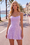 A Line Pink Floral Spaghetti Straps Homecoming Dress