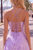 A Line Pink Floral Spaghetti Straps Homecoming Dress