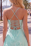 A Line Pink Floral Spaghetti Straps Homecoming Dress