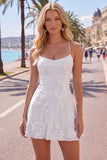 A Line Pink Floral Spaghetti Straps Homecoming Dress