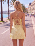 A Line Pink Floral Spaghetti Straps Homecoming Dress