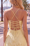 A Line Pink Floral Spaghetti Straps Homecoming Dress
