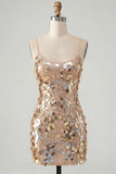 Sequins Bodycon Spaghetti Straps Green Homecoming Dress