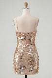 Sequins Bodycon Spaghetti Straps Green Homecoming Dress