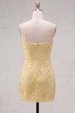 Pink Floral Bodycon Spaghetti Straps Homecoming Dress
