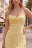 Pink Floral Bodycon Spaghetti Straps Homecoming Dress