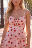 Spaghetti Straps White A Line Tiered Homecoming Dress