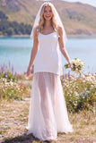 Strapless White A Line Maxi Engagement Dress