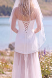 Strapless White A Line Maxi Engagement Dress