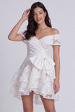 Off The Shoulder Corset A Line Little White Dress