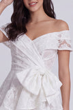Off The Shoulder Corset A Line Little White Dress