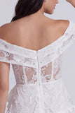 Off The Shoulder Corset A Line Little White Dress