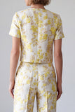 Light Yellow Half Sleeve 2-piece Women Suits