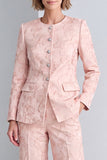 Pink 2-piece Single Breasted Women Suits