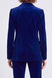 Velvet Dark Green Peak Lapel 2-piece Women Suits