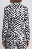 Black and White Notched Lapel 2-piece Women Suits