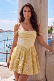Pink Corset Cold Shoulder A Line Homecoming Dress With Appliques