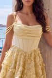 Pink Corset Cold Shoulder A Line Homecoming Dress With Appliques