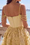 Pink Corset Cold Shoulder A Line Homecoming Dress With Appliques