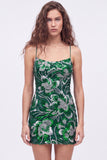Sparkly Dark Green Spaghetti Straps Bodycon Mini Homecoming Dress