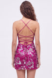 Sparkly Dark Green Spaghetti Straps Bodycon Mini Homecoming Dress