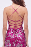 Sparkly Dark Green Spaghetti Straps Bodycon Mini Homecoming Dress