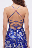 Sparkly Dark Green Spaghetti Straps Bodycon Mini Homecoming Dress